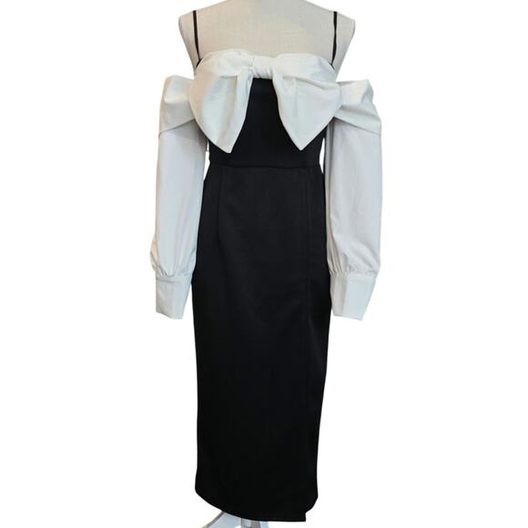 Yijiaren Fashion Black Bow Tie Off Shoulder Dress Size. Asian-Large / US-s/m - Picture 1 of 6